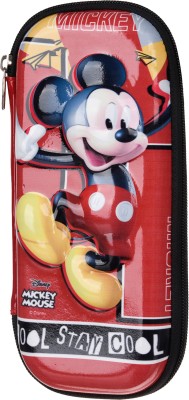 DISNEY Pencil Box Disney Mickey Design Art EVA Pencil Box(Set of 1, Red)