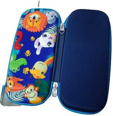 Senkiddpro Stylish Large Capacity Multipurpose Hardshell Eva Kids Zipper(Pouch)(1pcs only) Geometry Box(Multicolor)
