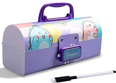 NH WORLD Kids Pen & Pencil Box Suitcase Password Lock Pencil Case, Multi-Layer Pencil Box Geometry Box(Multicolor)