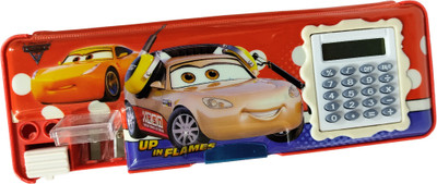 SANYA TRADERS CARS CALCULATOR GEOMETRY BOX WITH SPACE MAN ERASER COMBO Geometry Box(Red)