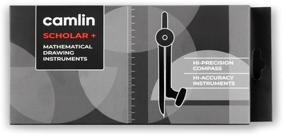 Camlin Scholar Plus Mathematical Drawing Instruments Geometry Box(Black)