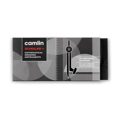 Camlin Scholar Plus Mathematical Drawing Instruments Geometry Box(Black)