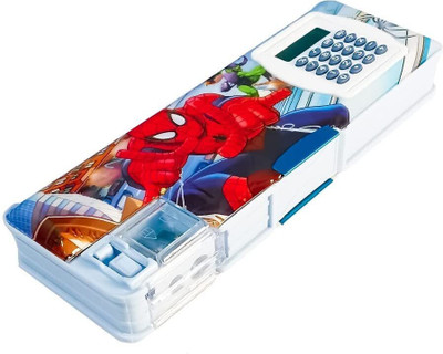 HASHFLOW SpiderMan White Pencil Box 1 Art Plastic Pencil Box(Set of 1, Multicolor)