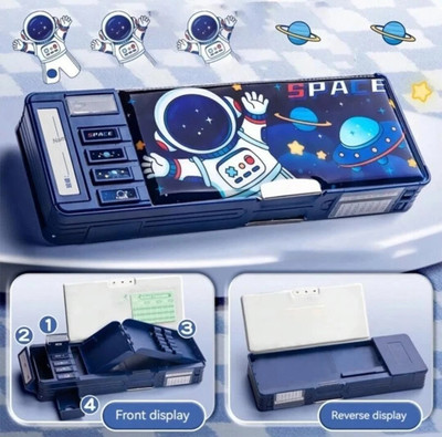 zonix Space Magnetic Geometry Box with Password Lock for Kids – Durable and Secure Geometry Box(Blue)