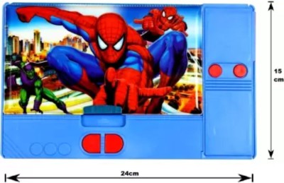 marothia enterprises Jumbo Spiderman Art Plastic Pencil Box (Set of 1, Multi-Color Geometry Box(Multicolor)
