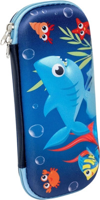ALCANTARA Fish Nature Art Canvas Pencil Box(Set of 1, Multicolor)
