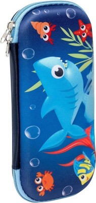 ALCANTARA Fish Nature Art Canvas Pencil Box(Set of 1, Multicolor)