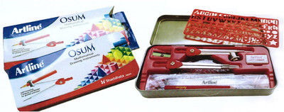 Artline osum mathematical drawing instrument Geometry Box(Multicolor)