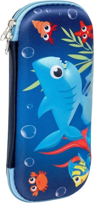 ALCANTARA Fish Nature Art Canvas Pencil Box(Set of 1, Multicolor)