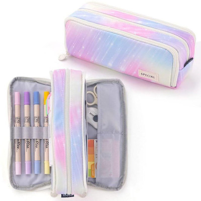Akvanar Pencil pouch Armyy Compartment Large Stationery School Pencil Pouch Bag 1 Art Artificial Leather Pencil Box(Set of 1, Multicolor)