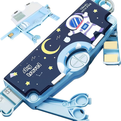 Ladista Astronaut Pencil Box Geometry Box(Dark Blue)