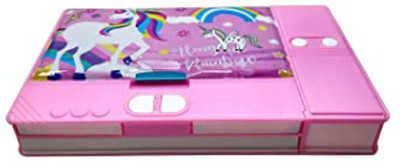 Extraposh NEW UNICORN THEME JUMBO GEOMETRY WITH EXCESS SPACE FOR EXTRA BRIGHTKIDS Geometry Box(Pink)