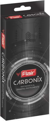 FLAIR Carbonix Mathematical Drawing Instruments Free 0.7 mm Mechanical Pencil Inside Geometry Box(Black)