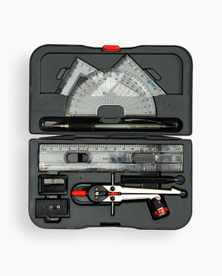 Vee Zee Scholar Pro Mathematical Drawing Instrument Geometry Box Geometry Box(Black)