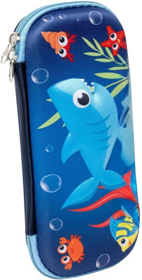 ALCANTARA Fish Nature Art Canvas Pencil Box(Set of 1, Multicolor)