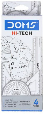 DOMS HI TECH MATH. DRAW. INST. SET Geometry Box(White)