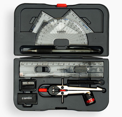 Camlin Scholar pro Mathematical Drawing Instruments Geometry Box(Black)