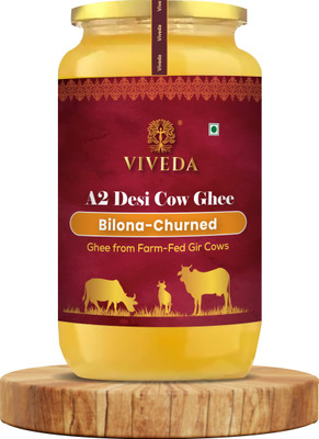 viveda A2 Desi Cow Ghee – Hand-Churned, Traditional Bilona Method, Pure Desi Cow Ghee, Ghee Box(500 ml)