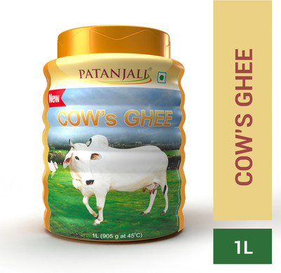 PATANJALI Cow's Ghee, Danedar, Rich Aroma, Natural & Healthy Plastic Bottle(1 L)