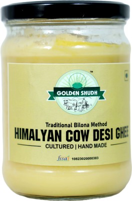 Golden Shudh Himalyan Cow Desi Ghee 500 ml Glass Bottle