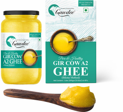 GAWDEE Gir Cow Premium A2 |Method Ghee|No Adulteration Ghee Glass Bottle(1 L)