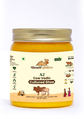 Desert Native A2 Desi Cow Vedic Bilona Cultured Ghee | Pure & Traditional Ghee Ghee Glass Bottle(100 ml)