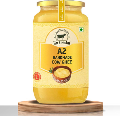 Go Fresho A2 Desi Cow | Bilona Method | Pure & Handmade | Ghee Glass Bottle(500 ml)