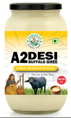 zamidaar organic farms A2 BUFFALO GHEE Ghee Glass Bottle(1000 g)
