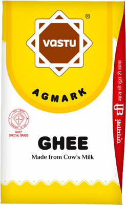 vastu Pure Desi Cow Ghee, Supports Digension & Immunity, Made Traditionally from Curd Ghee Tetrapack(1 L)