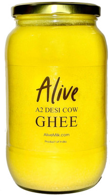 Milk&Meadows Alive A2 Desi Cow Ghee 500 Ml Ghee Glass Bottle(500 ml)