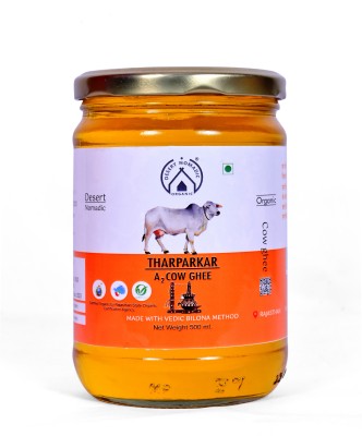 Desert nomadic organic Natural Organic A2 Cow Pure Cow Ghee for Better Digestion and Immunity Ghee 500 ml Glass Bottle