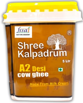 Shree Kalpadruma Natural A2 Desi Cow Ghee Pure Cow Ghee for Better Digestion and Immunity Ghee 5 L Plastic Bottle