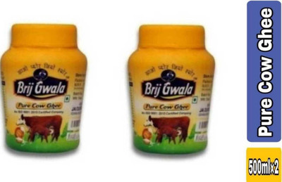 brij gwala special Pure Cow Ghee for Better Digestion and Immunity Ghee Mason Jar(1000 ml, Pack of 2)