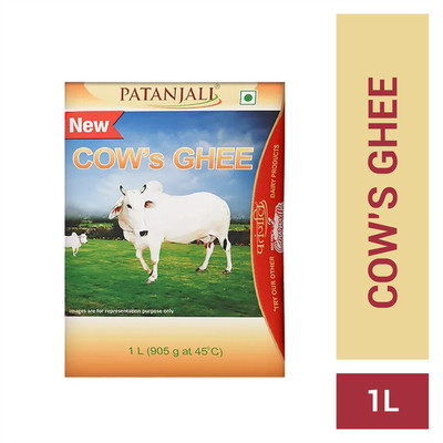 PATANJALI Pure Danedar Cow Ghee with Rich Aroma, Natural & Healthy, Tetrapack Ghee Box(1 L)