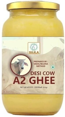 Sujla A2 Desi Cow Ghee | Vedic Bilona Method | Curd-Churned | Pure, Natural & Healthy Ghee 1000 ml Glass Bottle