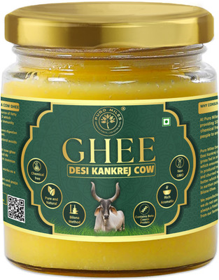 Puro Miles A2 Bilona Ghee |Curd Churned |Pure Organic Ghee from Desi Kankrej Cow Ghee Glass Bottle(200 ml)