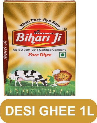 brij gwala Bihariji Pure Desi Ghee ||Pure Ghee for Better Digestion and Immunity Ghee 1 L Tetrapack