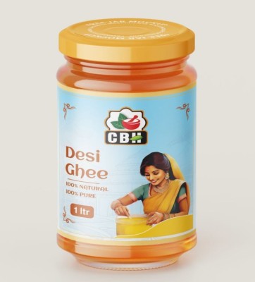 CBH Premium Cow Ghee 1 LTR Jar I Pure & Natural Clarified Butter Ghee 1 L Mason Jar