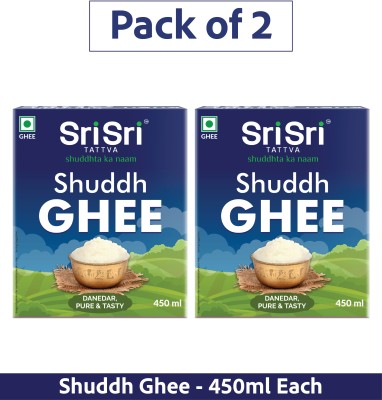 Sri Sri Tattva Shuddh Ghee - Danedar, Pure & Tasty 450 ml Tetrapack(Pack of 2)