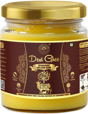 Puro Miles A2 Desi Gir Cow Ghee Vedic Bilona Method Ghee Glass Bottle(200 ml)