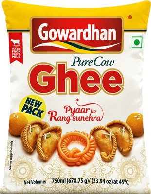 Gowardhan Pure Cow Ghee 750 ml Pouch