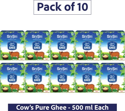 Sri Sri Tattva Cow's Pure Ghee 500 g Tetrapack(Pack of 10)