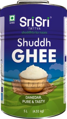 Sri Sri Tattva Shuddh Ghee - Danedar, Pure & Tasty, Ghee 4.51 kg Tin