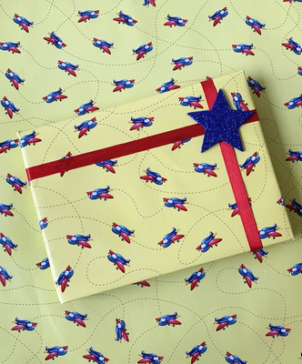 dovetail Gift Wrapping Paper Sheet Plane Awesome Paper Gift Wrapper(Multicolor)