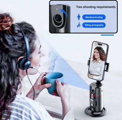 EVAAENTERPRISES Compact P02 Gimbal (A.I. Gesture) 2 Axis Gimbal for Mobile(700 g)