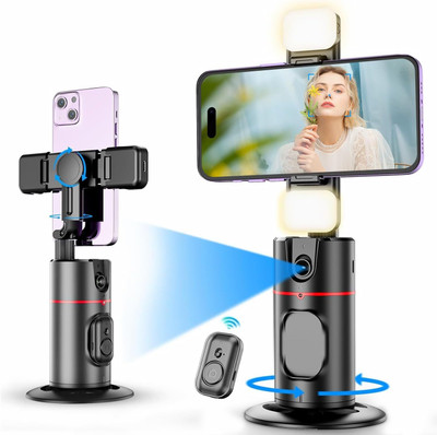 WEFLY P02 360° Rotation Auto Tracking Phone Holder Moving Tripod 2 Axis Gimbal for 2 Axis Gimbal for Camera, Mobile(3)