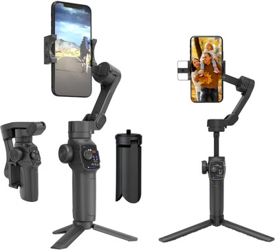 DIGITEK DSG 009F AI 3 Axis Smartphone Gimbal with Telescopic Extendable Rod & AI Tracker 3 Axis Gimbal for Mobile(300.0)
