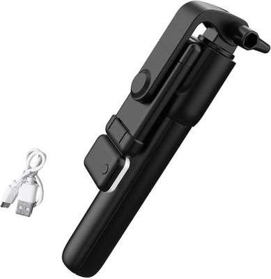 amesco High Quality Monopod | Tripod Bracket | Portable Bluetooth Extendable Selfie Stick with Wireless Remote and 2 Level Fill Light for Making TIK Tok, Vlog Videos etc., and Tripod Stand Selfie Stick for Mobiles and All Smart Phones 3 Axis Gimbal for Mobile(500g)