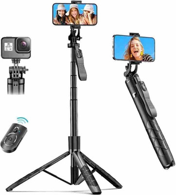 EVAAENTERPRISES L16 Black Selfie Stick in 360 Degree Rotation Single Gimbal for Mobile(500g)