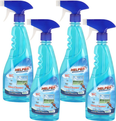 HELPER GLASS CLEANER ,500ML -PACK OF 4(4 x 500 ml)